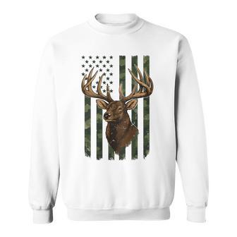 American Flag Deer Hunting Camouflage Boys Youth Camo Sweatshirt - Thegiftio