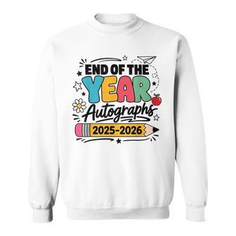 Autographes De Fin D'année Du Dernier Jour D'école 2025-2026 Sweater e - Cadeauxyz
