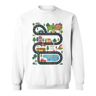 On Back Tired Dads Club Car Race Track On Dad Daddy Mens Sweatshirt | Mazezy