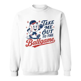 Take Me Out To The Baseball Ball Game Vintage Sports Fan Sweatshirt - Monsterry