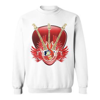 Bassiste Guitariste Musique Médiator Ailes Guitare Basse Sweater e - Cadeauxyz
