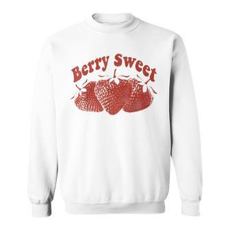 Berry Sweet Vintage Fruit Graphic Strawberry Festival Sweatshirt - Thegiftio UK