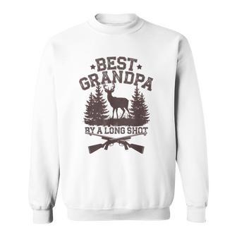 Best Grandpa By A Long Shot Deer Hunting Fathers Day Sweatshirt - Thegiftio UK