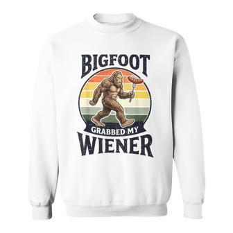 Bigfoot Grabbed My Wiener Sasquatch Retro Camping Sweatshirt - Thegiftio UK
