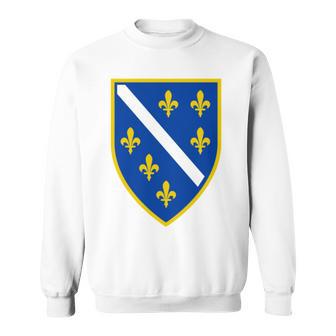 Bosnia's Former Emblem Bosnian Coat Of Arms From 1992-1998 Comfort Colors Crop Top Sweatshirt - Thegiftio UK