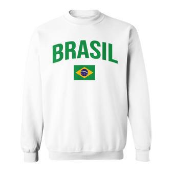 Brasil Flag Of Brazil Throwback Classic Sweatshirt - Thegiftio UK