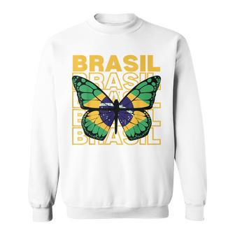 Brazil Butterfly Brazilian Woman Brazilian Girl Brasil Sweatshirt - Thegiftio UK