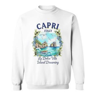 Capri Italy Scenic View Coastal Summer Trip Souvenir Sweatshirt - Thegiftio UK