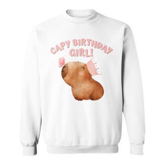 Capy Cumpleaños Niña Princesa Cute Capybara Camisa de entrenamiento - Regaloses