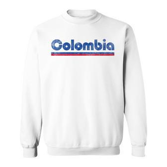 Colombia Fan Retro Vintage Flag Sweatshirt | Seseable UK