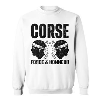 Corse Force Et Honneur Tête De Maure Identité Fierté Haut De Gamme Sweater e - Cadeauxyz