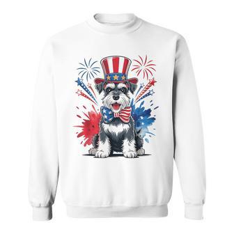 Cute Patriotic Miniature Schnauzer 4Th Of July Celebration Sweatshirt - Thegiftio UK