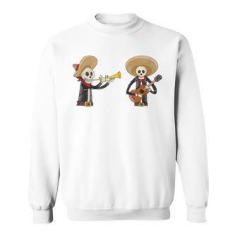 De Guitarra De Trompeta De Banda Esqueleto De Mariachi Mexicano Camisa de entrenamiento - Regaloses