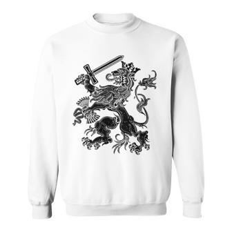Dutch Lion Of The Netherlands Nederland Holland Orange Sweatshirt - Thegiftio UK