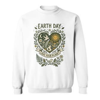 Earth Day Love Your Planet Vintage Nature Sweatshirt - Thegiftio