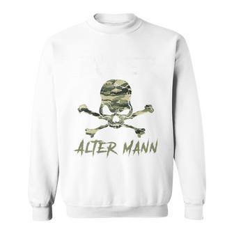 Evil Old Man 迷彩スカルバックプリント スウェットシャツ - Kawaiitshirt