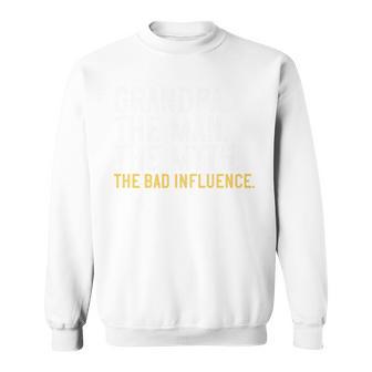 Father's Day Grandpa The Man The Myth The Bad Influence Tri-Blend Sweatshirt - Thegiftio UK