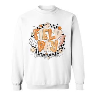 Field Day Orange Team Retro Competition Smile Face Lightning Sweatshirt - Monsterry