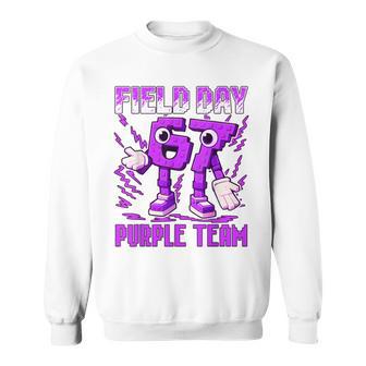 Field Day Purple Team Six Seven Game Sports Day Kids Sweatshirt | Mazezy