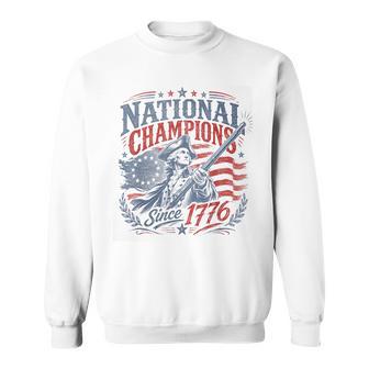 Fourth Of July National Champions George Washington 1776 Sweatshirt - Thegiftio UK