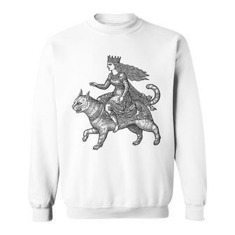 Freya Goddess Freyja Viking Norse Mythology Celtic Knot Sweatshirt - Thegiftio UK