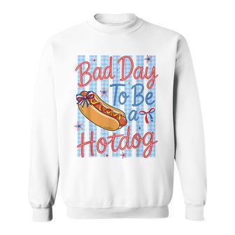 4Th Of July Independence Day Bad Day To Be A Hotdog Sweatshirt - Thegiftio UK
