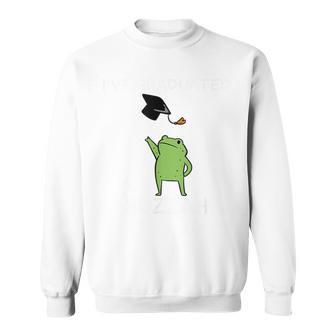 Huzzah Frog Graduation Saying Sweatshirt - Thegiftio UK