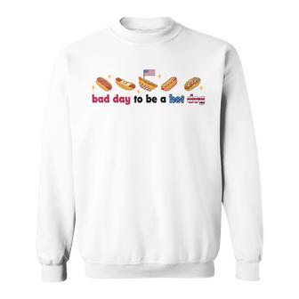 It's A Bad Day To Be A Hotdog Fourth Of July Patriotic Sweatshirt | Seseable UK