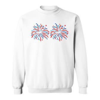 Im Just Here For The Fireworks 4Th Of July Couple Sweatshirt - Monsterry