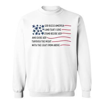 God Bless America Land That I Love Stand Beside Her Sweatshirt - Thegiftio UK