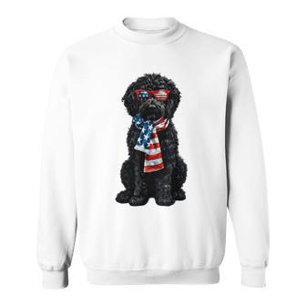 Goldendoodle 4Th Of July Patriotic Black Golden Doodle Cute Sweatshirt - Thegiftio UK