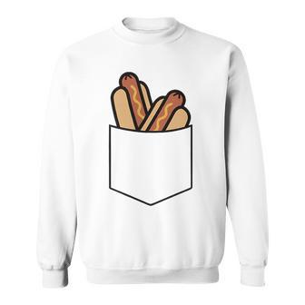 Hotdog Pocket Hotdog In The Pocket Minimalist Sweatshirt - Thegiftio UK