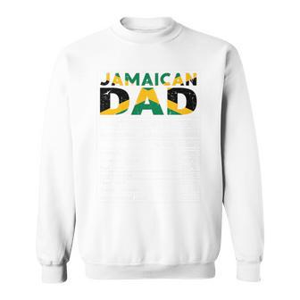 Jamaican Dad Nutrition Facts Jamaican Pride Fathers Day Tri-Blend Sweatshirt - Thegiftio UK