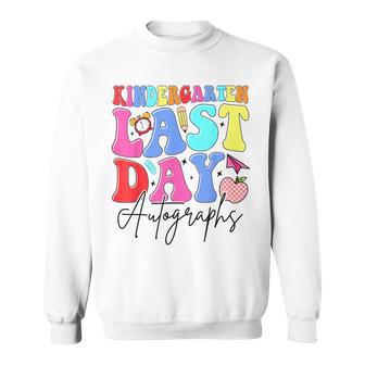 Kindergarten Last Day Autographs Teachers Kids Graduation Sweatshirt - Thegiftio UK