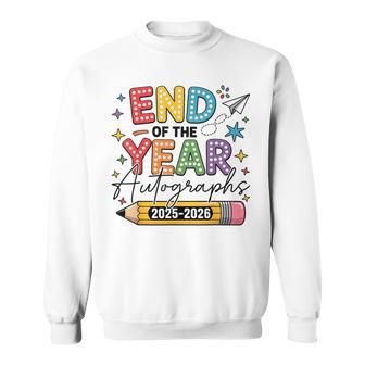 Last Day Of School End Of The Year Autographs 2025-2026 Sweatshirt - Thegiftio UK
