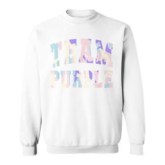 Let's Go Team Purple Summer Camp War Game Day School Spirit Sweatshirt - Thegiftio UK