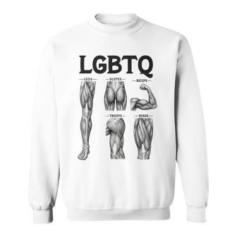Lgbtq Legs Glutes Biceps Triceps Quads Gym Lover Workout Sweatshirt | Mazezy