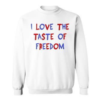 I Love The Taste Of Freedom Matching Fourth Of July Couple Sweatshirt | Seseable UK