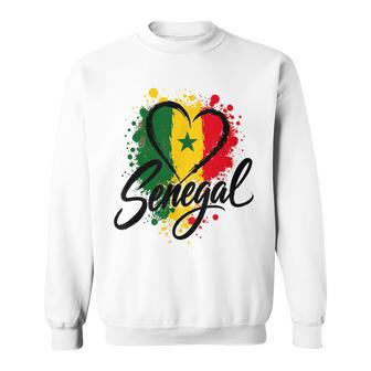 I Loveenegal 休暇 旅行 旗 お土産 ハート ツーリスト スウェットシャツ - Kawaiitshirt