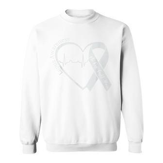 Lupus Awareness Warrior Purple Ribbon Autoimmune Disease Sweatshirt | Mazezy