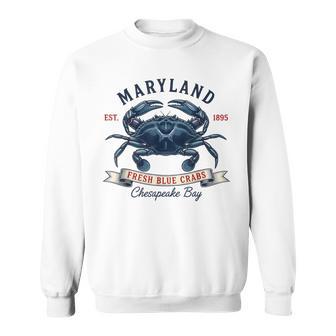 Maryland State Flag Crab Sweatshirt | Mazezy