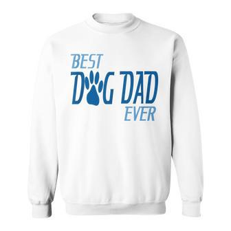 Mejor Papá Perruno Huella Azul Frase Divertida In Mangas Camisa de entrenamiento - Regaloses