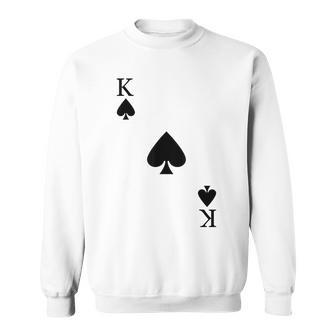 Naipes Picas Rey Carnaval Disfraz Póker Jugador De Cartas Camisa de entrenamiento - Regaloses