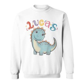 Niños Lucas Dinosaur Adventure Regalo Personalizado Con Nombre Para Niños Camisa de entrenamiento - Regaloses