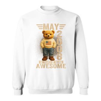 On Back 18歳 2008年5月 テディベア 18歳の誕生日 スウェットシャツ - Kawaiitshirt