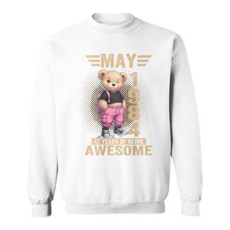 On Back 1984年5月 42歳の誕生日 42歳 テディベア スウェットシャツ - Kawaiitshirt