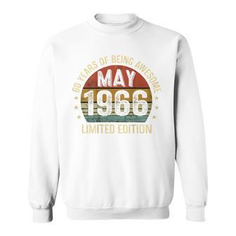 On Back 5月の誕生日 Est 1966年限定版 60Th スウェットシャツ - Kawaiitshirt