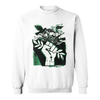 Paix Contre La Guerre Poing Haut De Gamme Sweater e - Cadeauxyz