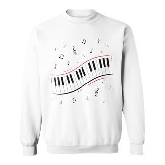 Piano Beat Clavier Notes De Musique Pianiste Instrument De Musique Sweater e - Cadeauxyz