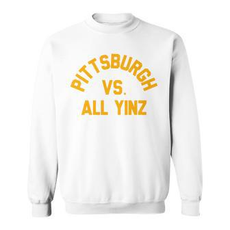 Pittsburgh Vs All Yinz Super Sports Fan Comfort Colors Crop Top Sweatshirt - Thegiftio UK